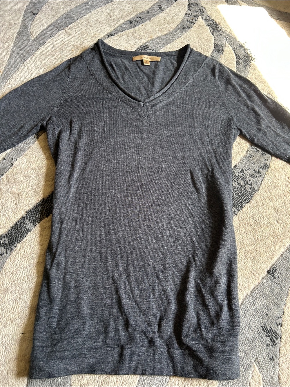 Pringle Dark Charcoal V-Neck Tunic Sweater